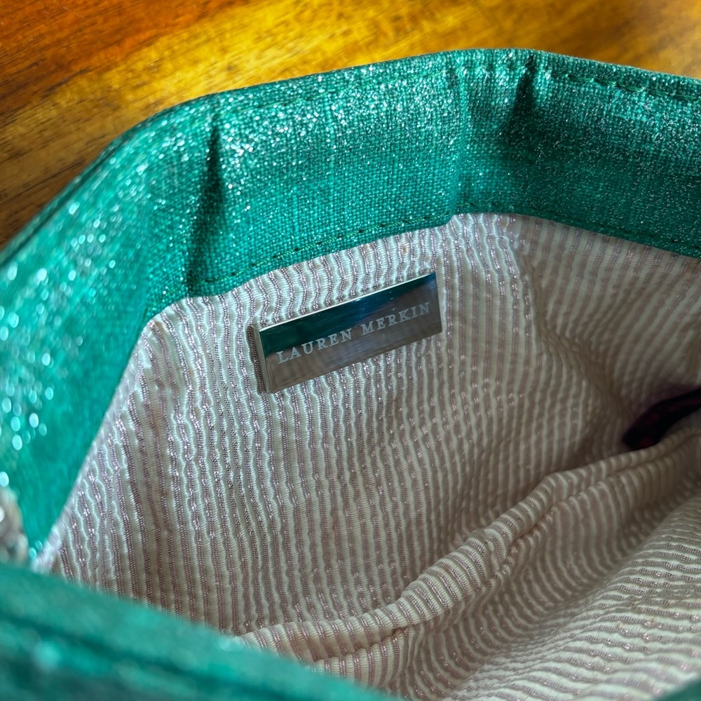 Lauren Merkin sparkle green clutch - Picture 5 of 6